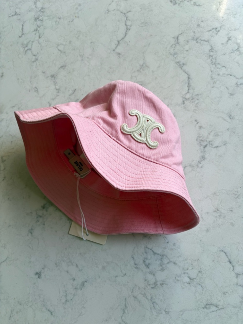 Celine Triomphe Bucket Hat with Embroidered Logo